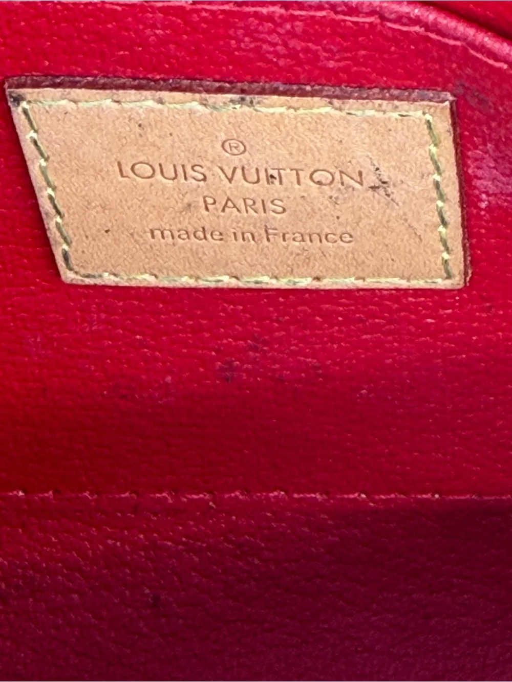 Louis Vuitton Red Vernis Monogram Cosmetic Pouch with Dust Bag and Entrupy COA - Picture 9 of 16